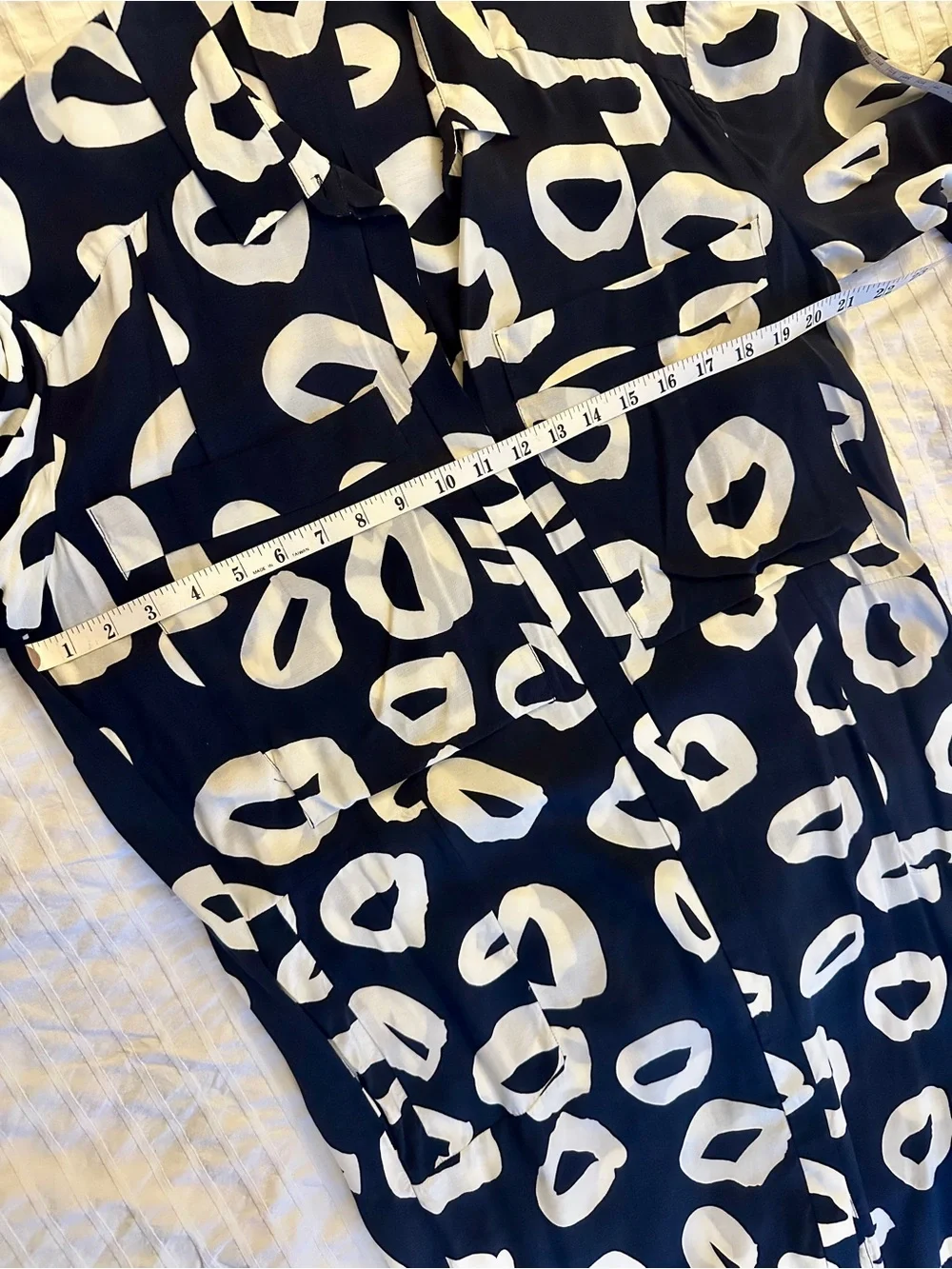NWOT WHISTLES Black & White Marisa Loop Print Shirt Dress Abstract Contemporary